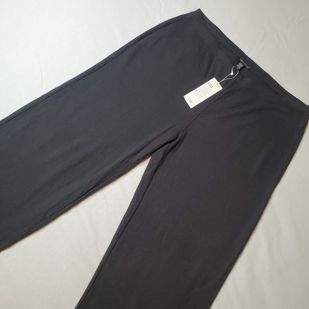 Eileen Fisher Womens Size L NWT Tencel Blend Straight Ankle Pants Black